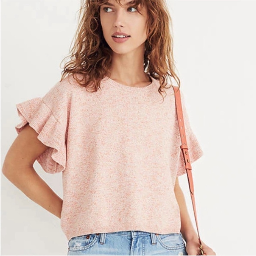 Madewell Ruffle Sleeve Sweater Tee